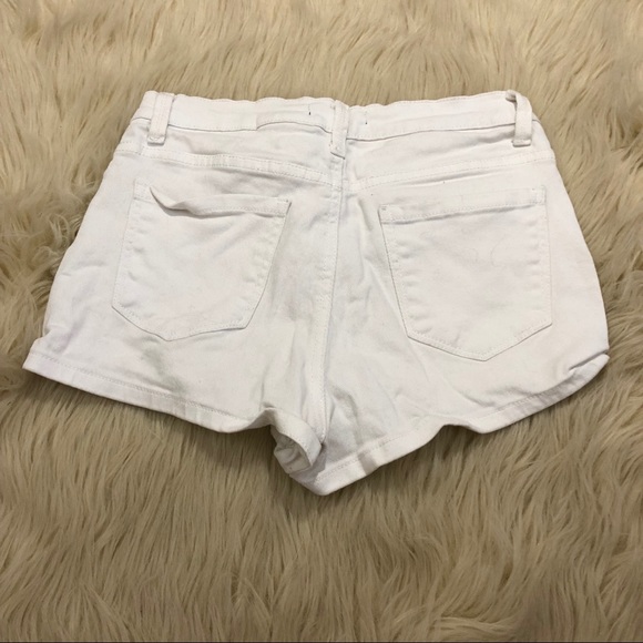 Forever 21 white high rise jean shorts - Picture 2 of 5